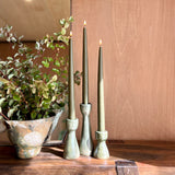 Sage Candle Holder Set