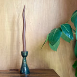 Blue/Brown Candle Holders & Amber Candles