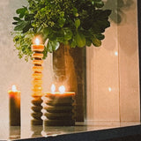 Ridged Stump Candle | Multiple Colours