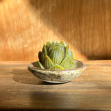 Mini Lotus & Brown Rim Dish Set