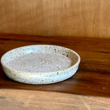 Large Olive Lotus & Ceramic Candle Plate Set