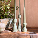 Sage Candle Holder Set