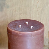 Large Olive Vase & Pillar Candles