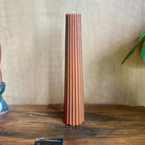 Blue/Brown Candle Holders & Amber Candles