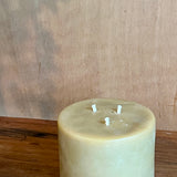 Large Olive Vase & Pillar Candles