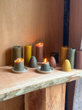 Pillar Candle/Ceramic Plate Set