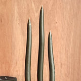 Ceramic candle-holder and wavy candle set