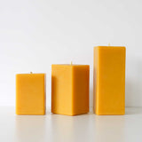Square Beeswax Pillar Candles